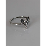 925 Silver Fox Ring – Nature-Inspired Handmade Gift for Animal Lovers G SILVER Rings