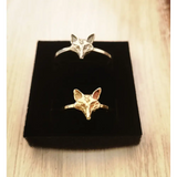 925 Silver Fox Ring – Nature-Inspired Handmade Gift for Animal Lovers G-Z 14ct GOLD Rings