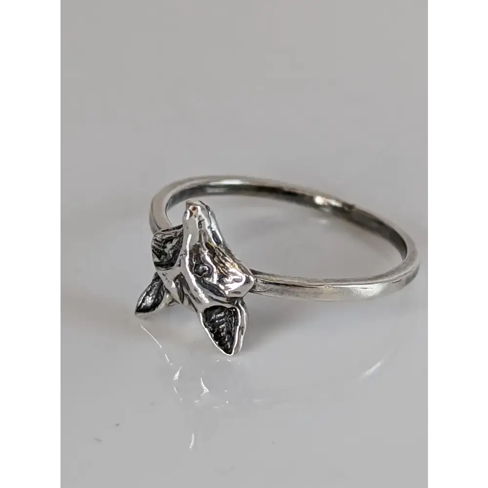 925 Silver Fox Ring – Nature-Inspired Handmade Gift for Animal Lovers G SILVER Rings