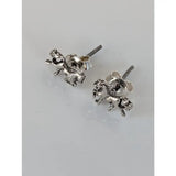 Silver galloping horse stud earrings handmade equestrian earrings featuring detailed miniature horse figures in 925 silver