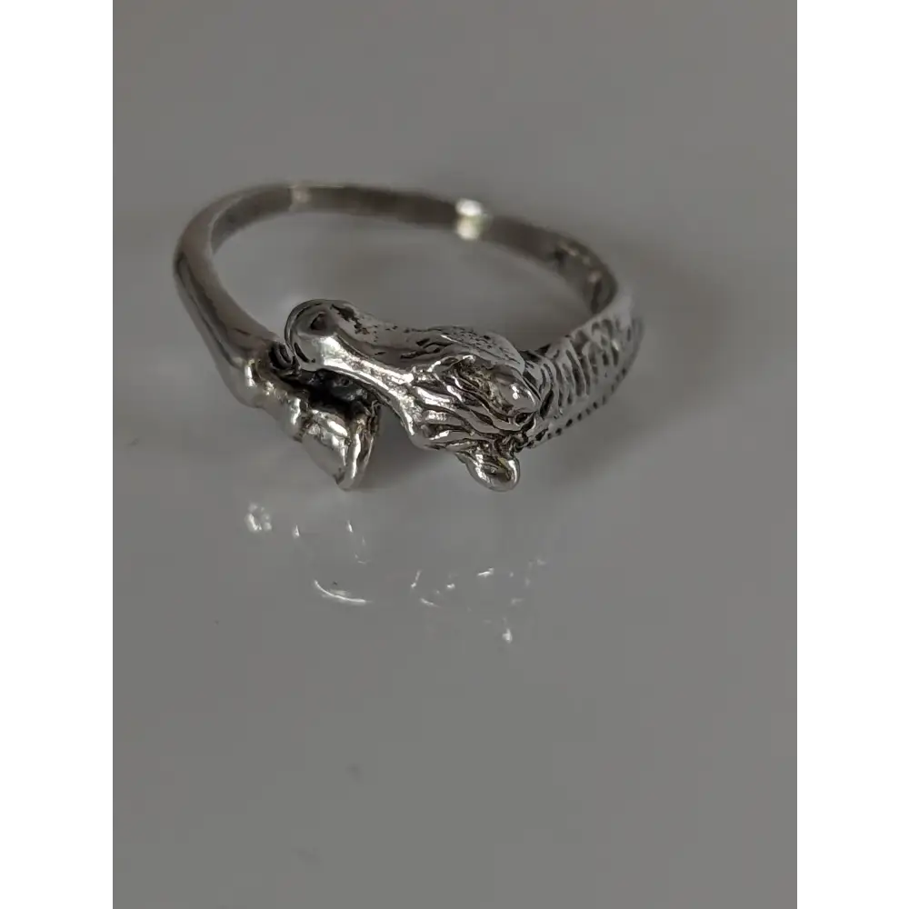 925 Silver Horse Head & Hoof Ring – Equestrian Gift for Him or Her F Rings