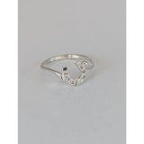 925 Silver Horseshoe Ring with Zirconia – Lucky Equestrian Gift E Rings