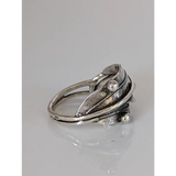 925 Silver Leaves Ring with Silver Buds – Nature-Inspired Gift G Rings
