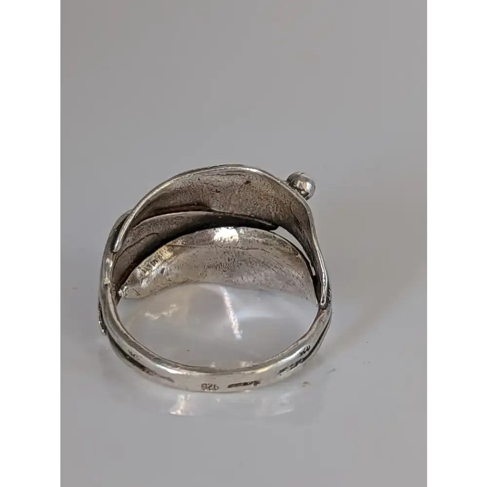 925 Silver Leaves Ring with Silver Buds – Nature-Inspired Gift G Rings