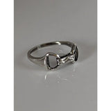 Silver snaffle ring with polished finish and intricate detailing perfect as equestrian jewellery for him and her