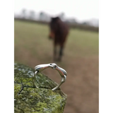 925 Silver Snaffle Bit Ring – Handmade Equestrian Gift for Him or Her G SILVER Rings