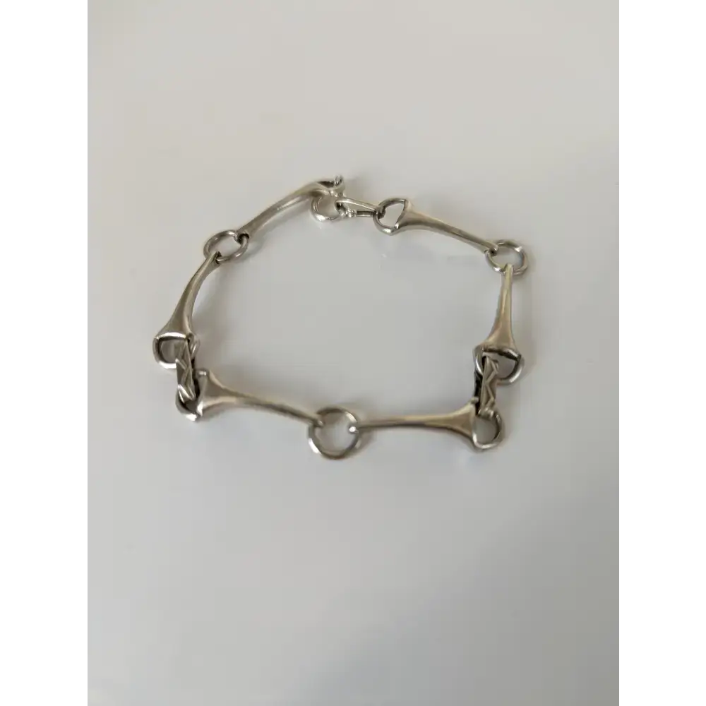 925 Sterling Silver Snaffle Bit Bracelet – Handmade Equestrian Jewellery Bracelets