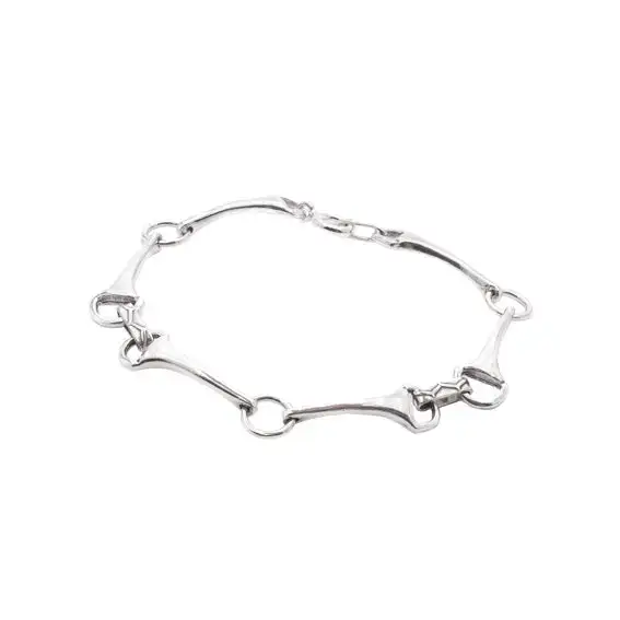 925 Sterling Silver Snaffle Bit Bracelet – Handmade Equestrian Jewellery Bracelets