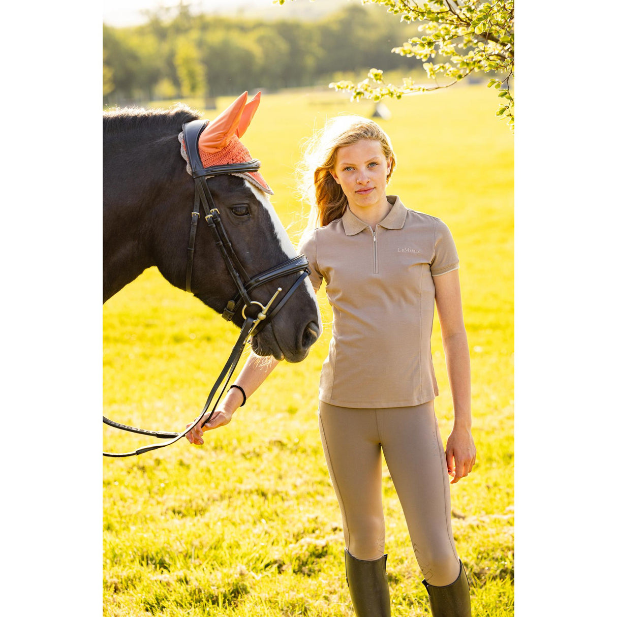 Lemieux Young Rider Polo Shirt Mink Polo Shirts & T Shirts Barnstaple Equestrian Supplies
