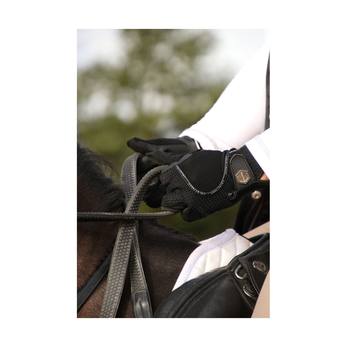 Coldstream Swinton Combi Mesh Summer Riding Gloves Black Riding Gloves Barnstaple Equestrian Supplies