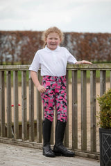 Pony Print Riding Tights Rhinegold Childrens With Full Seat Riding Tights Barnstaple Equestrian Supplies
