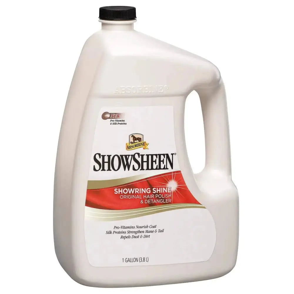 Absorbine ShowSheen Hair Polish Spray and Detangler 3.8 Lt Refill Coat Shines Barnstaple Equestrian Supplies