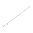 Silver metal garden hoe with sharp pointed blade and long handle featuring agrifence 140cm megapost robust self-insulating post