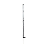 Black metal agrifence 140cm megapost garden flagpole with reinforced spine and pointed stake for easy setup