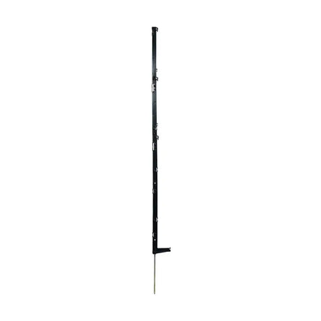 Black metal agrifence 140cm megapost garden flagpole with reinforced spine and pointed stake for easy setup