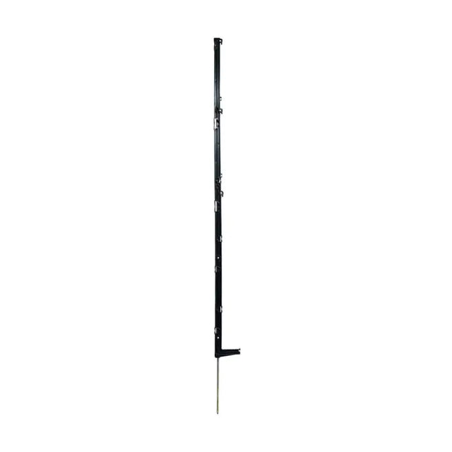 Black metal agrifence 140cm megapost garden flagpole with reinforced spine and pointed stake for easy setup