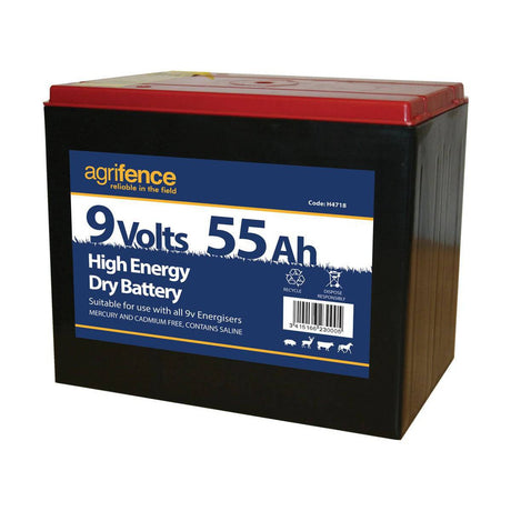 Agrifence 9v-90Ah Dry Battery (H4721) Electric Fencing Barnstaple Equestrian Supplies