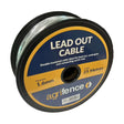 A spool of black and yellow agrifence easy leadout cable 25m long 1.6mm diameter for mains powered energiser use