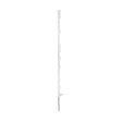 White plastic agrifence easypost garden edging post with metal spike featuring patented interpost linking and self-insulating design