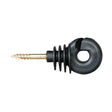 Black plastic screw eye with gold metal shaft for agrifence hpx ring insulator featuring hpx technology