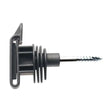 Black plastic screw anchor with metal threaded shaft for agrifence hpx tape insulator clip insulator use