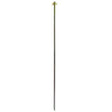 Agrifence long earth steel earth stake made of hardened steel with a pointed tip and decorative winged top in metallic color