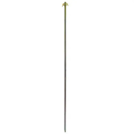 Agrifence long earth steel earth stake made of hardened steel with a pointed tip and decorative winged top in metallic color