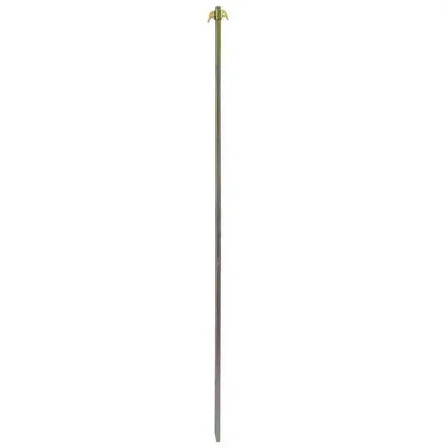 Agrifence long earth steel earth stake made of hardened steel with a pointed tip and decorative winged top in metallic color