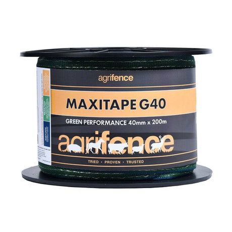 Agrifence Maxitape G40 Green Performance Tape Electric Fencing Green Barnstaple Equestrian Supplies