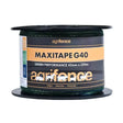 A spool of dark green textured agrifence maxitape g40 green performance tape for agricultural fencing use