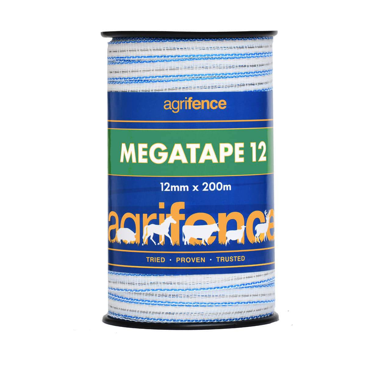 Agrifence Megatape Reinforced Tape 12mm x 200m (H4756) Electric Fencing Barnstaple Equestrian Supplies