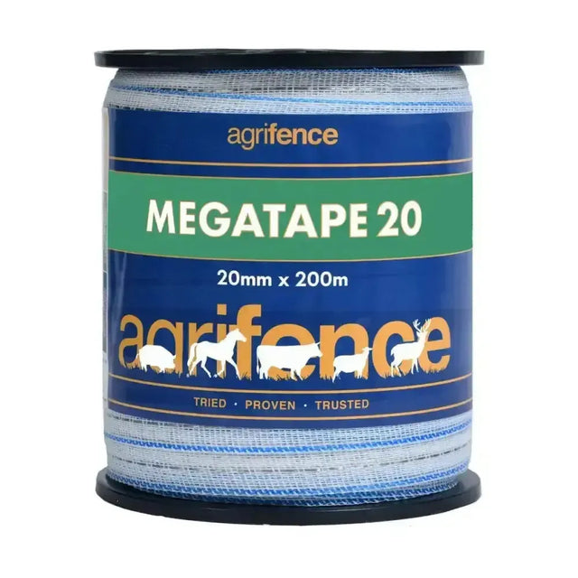 Agrifence Megatape Reinforced Tape 20mm x 200m (H4758) Electric Fencing Tape