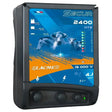 Black agrifence secur 2400 plus powered mains energiser with blue and orange display panel to provide maximum power