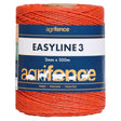 A spool of bright orange agrifence secur easyline 3 polywire 2mm electric fence wire for temporary fence lines