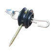 Black rubber agrifence super gate insulator with premium quality screw-in steel loop connection for fencing