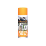 Orange agrimark marker spray can with white sheep label for long lasting visible mark on sheep and cattle with dispensing button