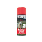 Red agrimark marker spray can for sheep and cattle with long lasting visible mark and easy dispensing button