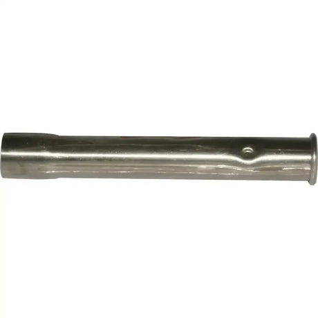 Silver metallic cylindrical agrimin adaptor cup sheep lamb bolus applicator with tapered end and circular indentation