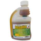 A 250ml translucent plastic bottle of agrivite respite garlic-based liquid concentrate for respiratory ailments in animals and birds