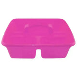Bright pink plastic airflow tidy tack grooming box with handle and two compartments tidy tack tray