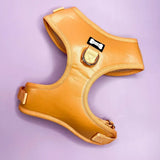Alfresco Pup faux leather dog harness - camel colour adjustable dog harness XXS Pet Products