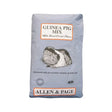 Light blue allen & page guinea pig food bag with high-quality cereals and dried carrot flakes plus vitamin c