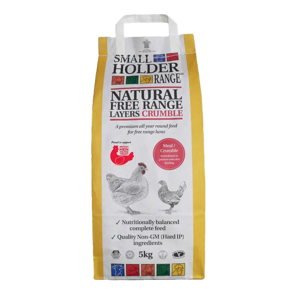 Allen & Page Smallholder Range Natural Free Range Layers Crumble 5kg Poultry Feed
