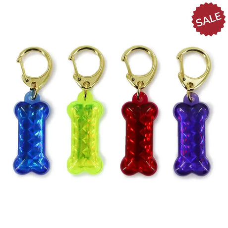 Ancol Dog Reflective ID Tag Bones x12 Dog Collars