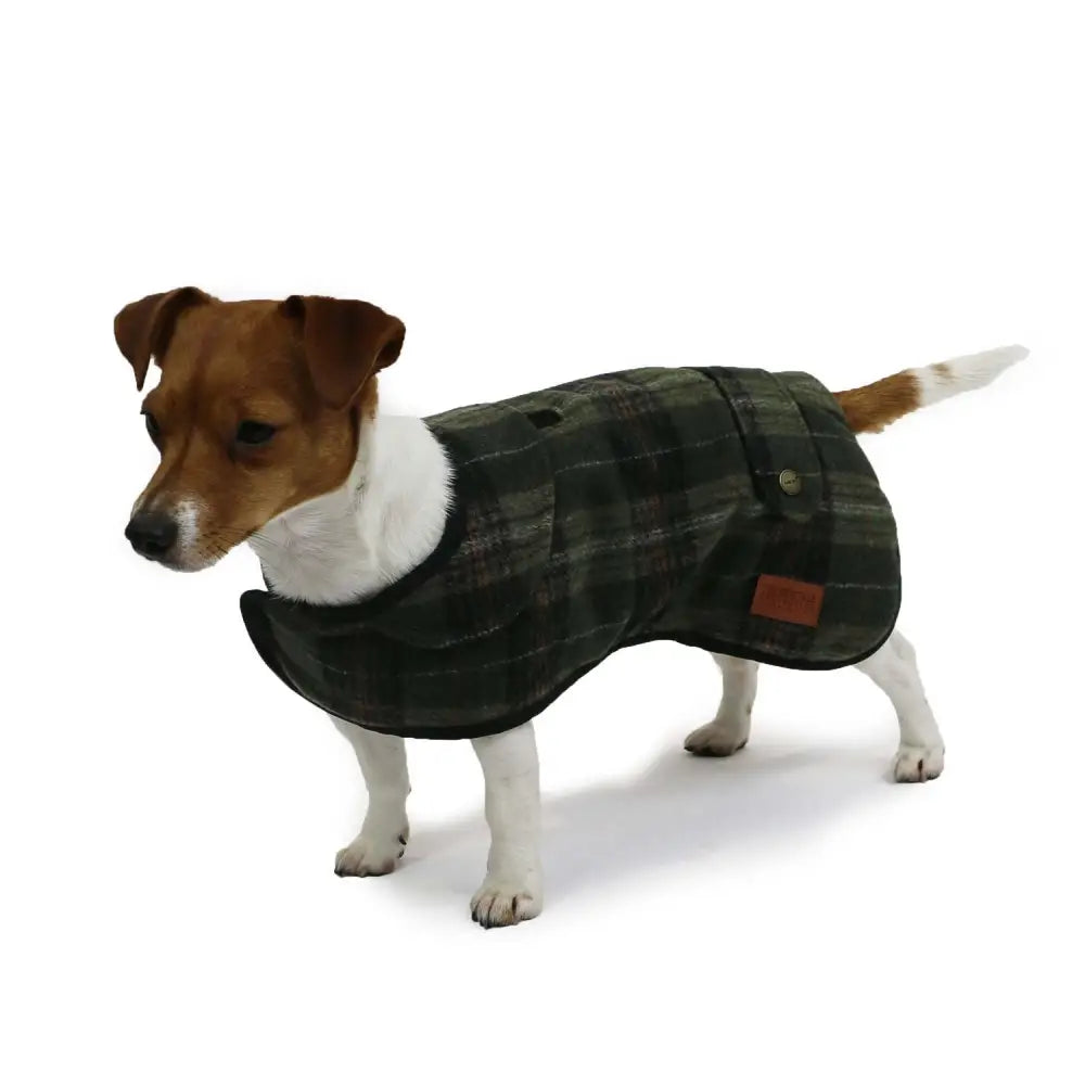 Ancol Heritage Collection Check Coat Green Large (50Cm) Green Dog Coat Barnstaple Equestrian Supplies