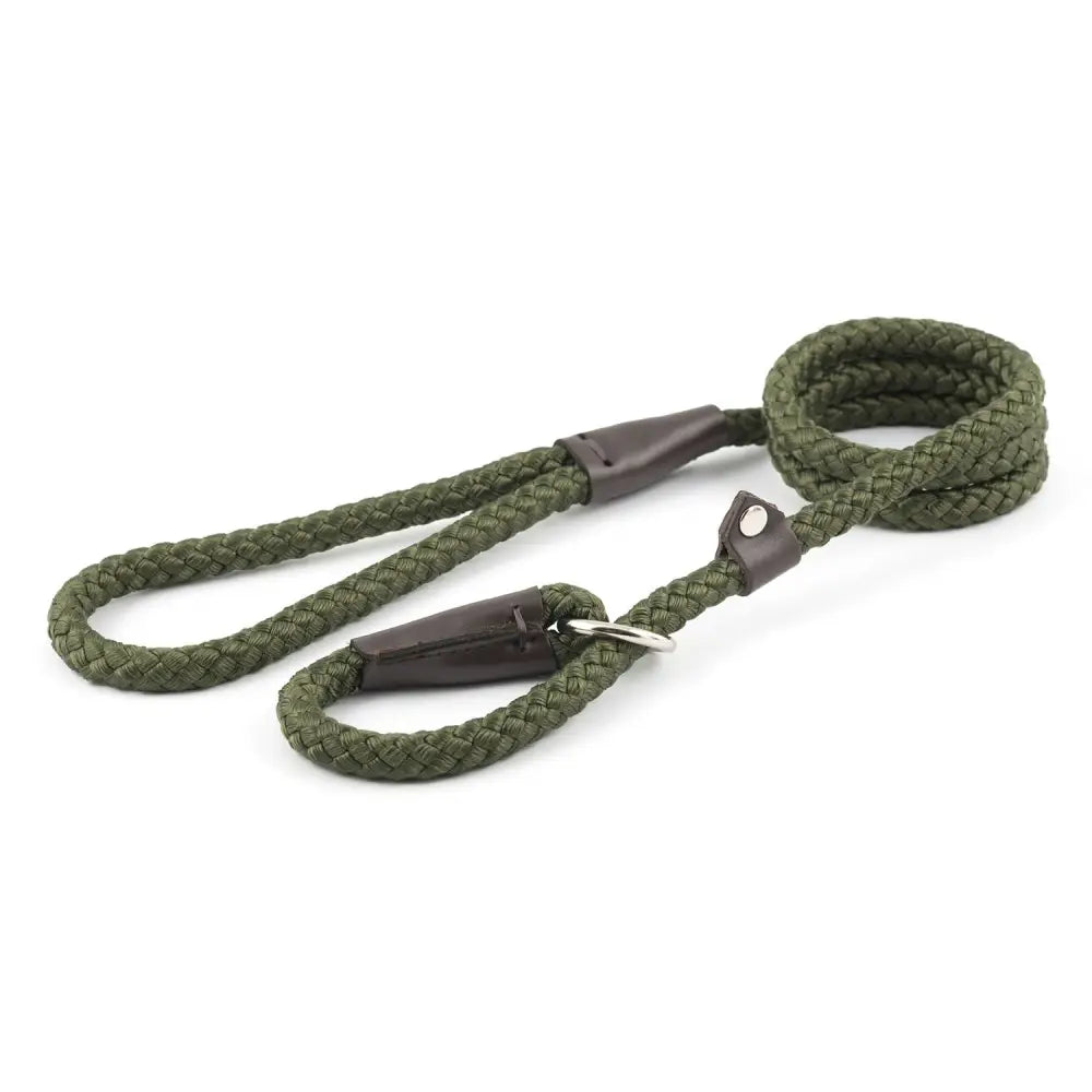 Ancol Heritage Collection Slip Lead 120 Cm X 1.2 Cm Green Dog Lead Barnstaple Equestrian Supplies