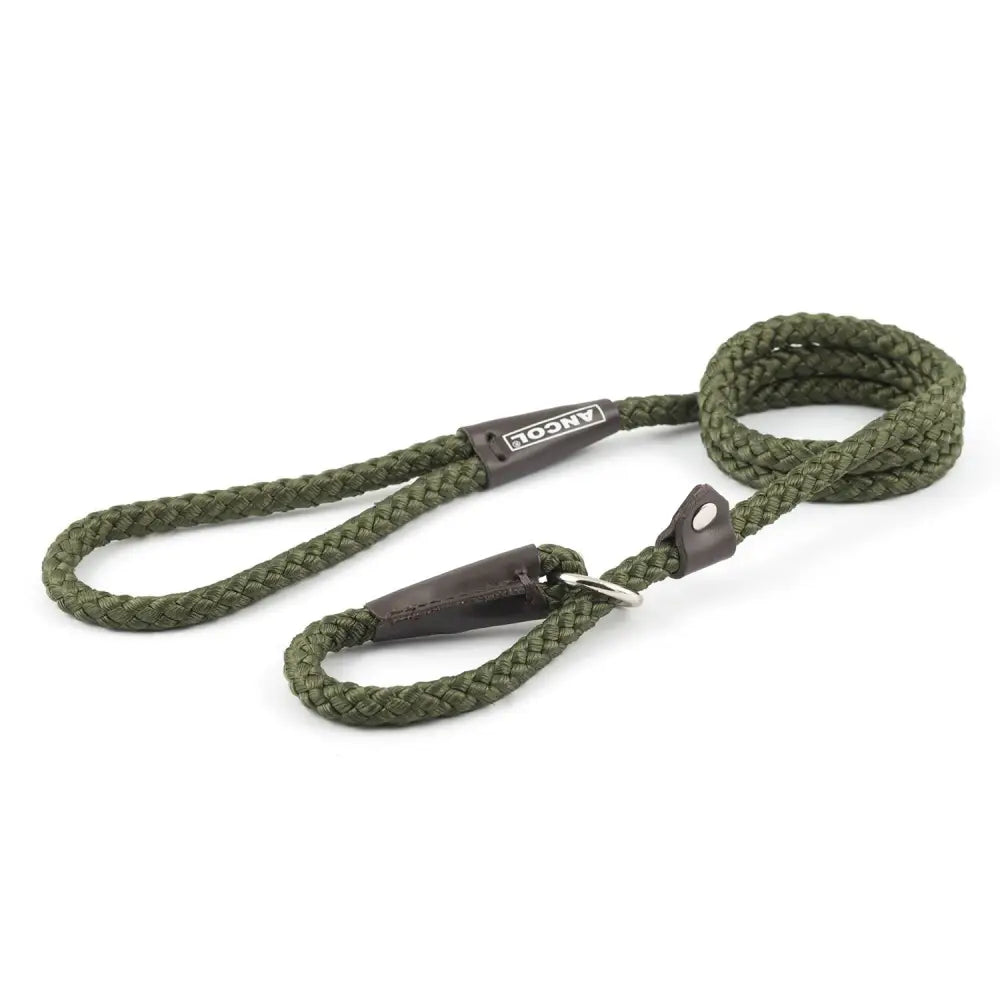 Ancol Heritage Collection Slip Lead 120 Cm X 1 Cm Green Dog Lead Barnstaple Equestrian Supplies