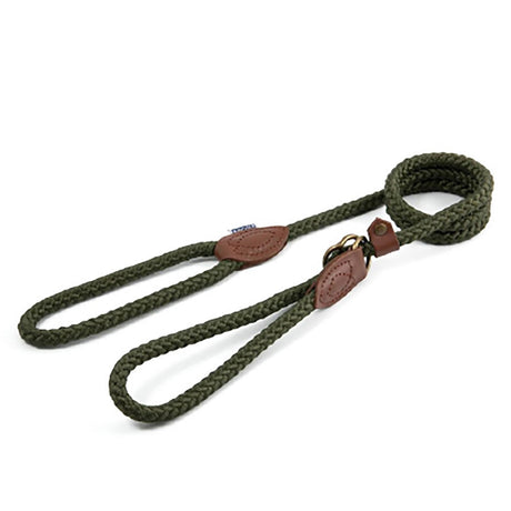 Ancol Heritage Collection Slip Lead With Halter 150-CM-X-1.2-CM-GREEN 