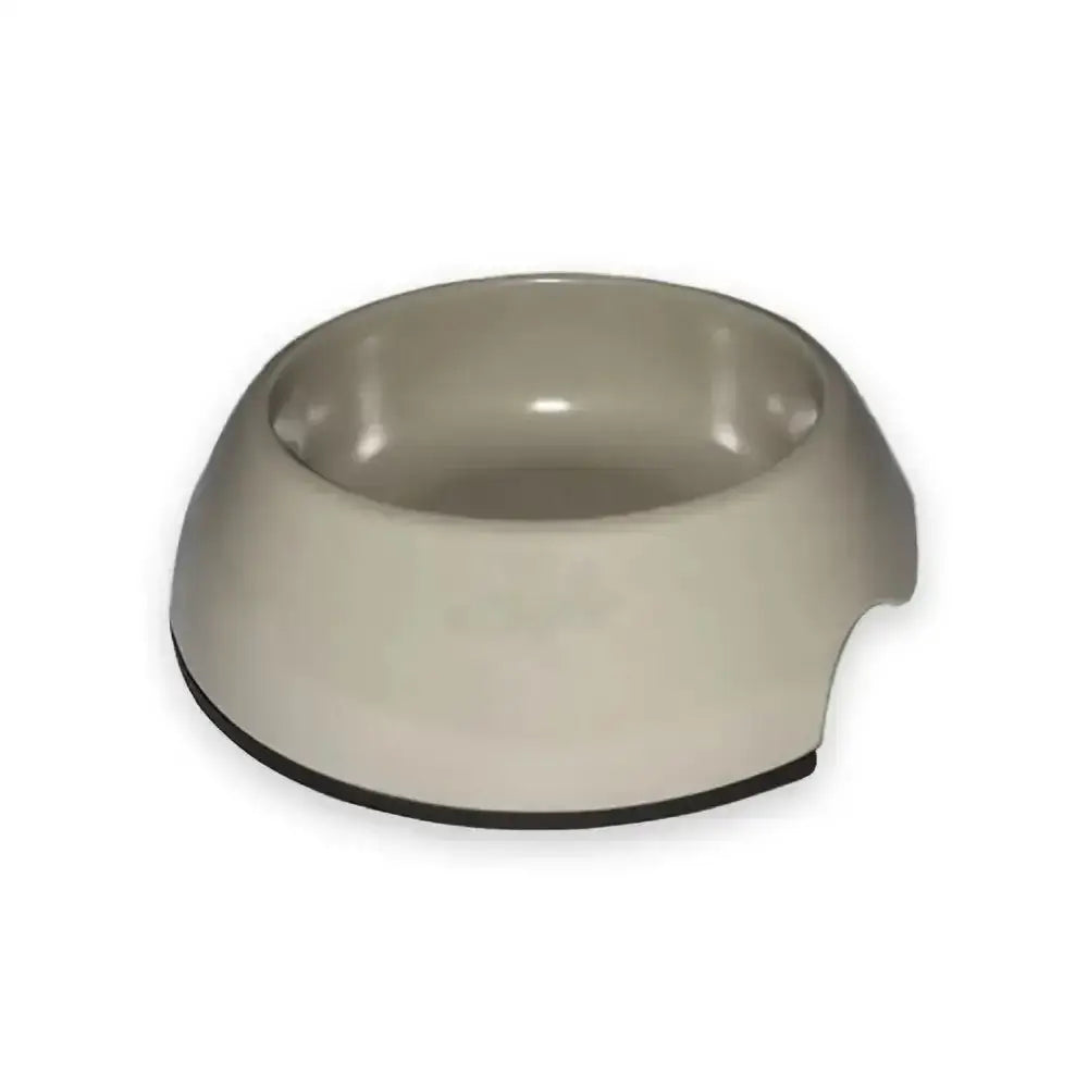 Silver ancol hungry paws feeding bowl grey with premium grade melamine and black rubber base for stability