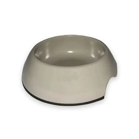 Silver ancol hungry paws feeding bowl grey with premium grade melamine and black rubber base for stability